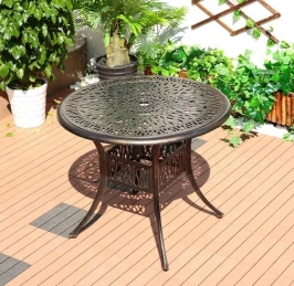 Круглый стол из литого алюминия на 4 персоны