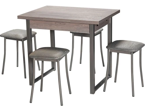 Стол М102 «Алан» ДП1-01-11 900(1200)(1500)*670, ЛДСП:Навара, Н/стола (Металлик)