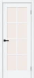 Межкомнатная дверь распашная BRAVO Прима-11.1 White Silkwood Magic Fog