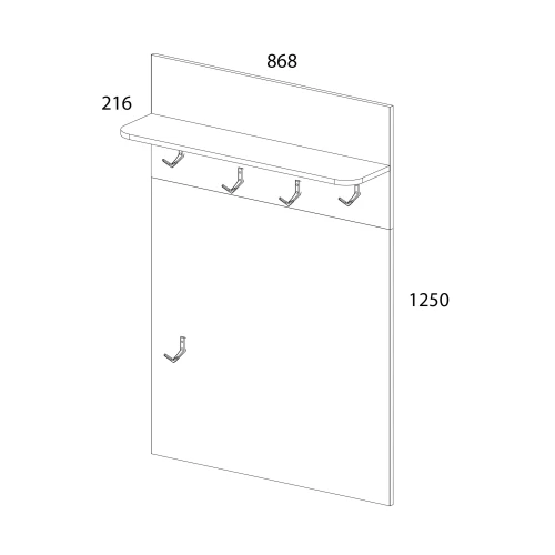 Вешалка, BJORK, цвет ольха полярная/оникс