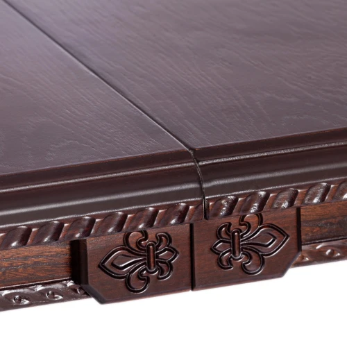 Стол COPPOLA бук, мдф, 140+40x80x77см, Tobacco, узор прямой