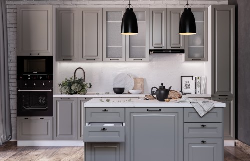 Кухня модульная Ницца Royal 3600 Magnum МДФ эмаль прямая