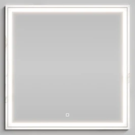 Зеркало Лайт 80, Мрамор Белый натур милк ПВХ 2537
