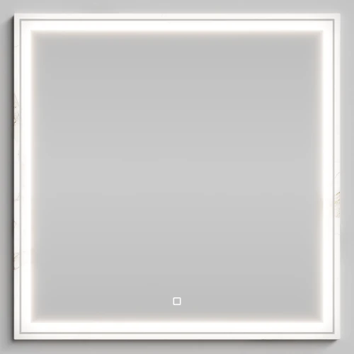 Зеркало Лайт 80, Мрамор Белый натур милк ПВХ 2537
