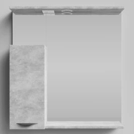 Зеркало Марко 75, ручки Черные, Горный камень ПВХ 57807, левый