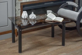 Стол журнальный Робер 3М черный/тонированное