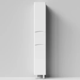 Пенал Адель 30 (1 ящик, 2 двери) напольный, белый глянец, левый, бельевая корзина