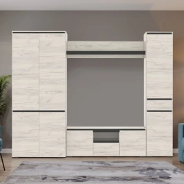 Стенка «Гретта-1», Крафт белый/Антрацит