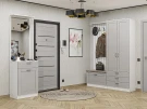 Готовая прихожая Стиль-04 Grey Silk Белый лофт