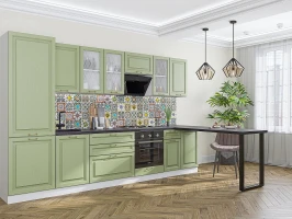 Готовый кухонный гарнитур Ницца-02 Дуб оливковый