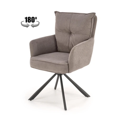 Стул HALMAR K528 серый/черный, поворотный