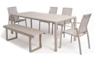 Столовая группа из алюминия GONZO со скамьей бежевая  Joygarden