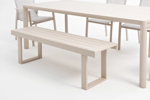 Столовая группа из алюминия GONZO со скамьей бежевая  Joygarden