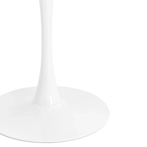 SQT-1 Стол обеденный БЕЛЫЙ D100, столешница МДФ, основание металл белый