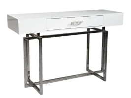 Стол-консоль Гарда-1 P-MJ-003, 120х40х76 см, белый/хром