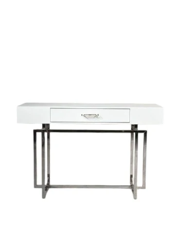 Стол-консоль Гарда-1 P-MJ-003, 120х40х76 см, белый/хром