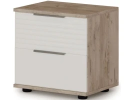 Тумба «Джулия» 2ящ, Крафт серый/белый глянец