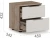 Тумба «Джулия» 2ящ, Крафт серый/белый глянец