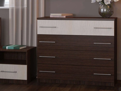 Комод «Аврора» 4ящ, Венге/Дуб молочный