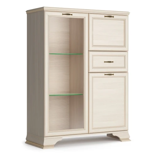 Шкаф низкий (1 стеклодверь) Сиена