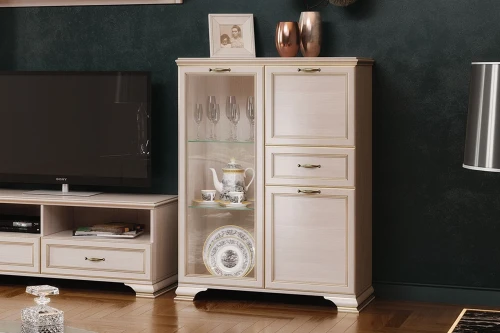 Шкаф низкий (1 стеклодверь) Сиена