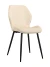 DC828 Стул мягкий, БЕЖЕВЫЙ#G62-03 велюр, каркас металл черный КРУГЛЫЙ