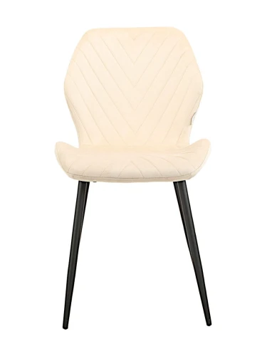 DC828 Стул мягкий, БЕЖЕВЫЙ#G62-03 велюр, каркас металл черный КРУГЛЫЙ