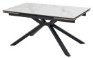 Стол ТАНГО 160 CALACATTA GOLD , керамика / Черный каркас, М-City