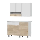 Готовая кухня КГ 4 (1.2 м), Белый, Дуб сонома