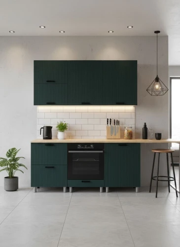 Готовая кухня МК Аленушка 1,8м Лотос Изумруд,скоба антрацит,сонома