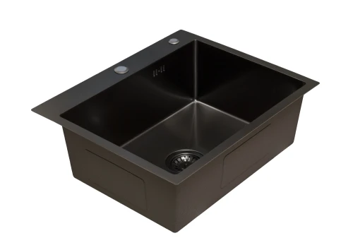 Кухонная мойка из нержавейки BLANTEK FS-5848HN Honeycomb Nano black ECO