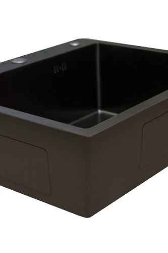 Кухонная мойка из нержавейки BLANTEK FS-5848HN Honeycomb Nano black ECO