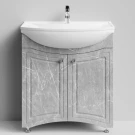 Тумба Адам 75 напольный, Мрамор Белый софт тач 4044-2 Vodok с раковиной в комплекте