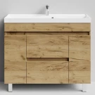 Тумба Бест 100 (2 ящика, 2 двери) напольный, Дуб Тортуга ПВХ 2357-43 Vodok с раковиной в комплекте Тумба Бест 100 (2 ящика, 2 двери) напольный, Дуб Тортуга ПВХ 2357-43 Vodok с раковиной в комплекте