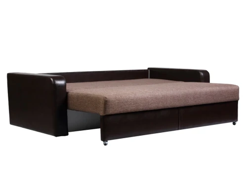 Диван еврокнижка Дублин 160 рогожка коричневая