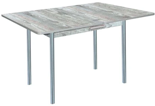 Симпл стол обеденный раскладной с ящиком / бетон темный/металлик