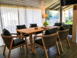 Обеденная группа LEONOREN каркас тик / стол тик 180