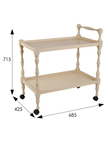 Стол сервировочный Бридж слоновая кость