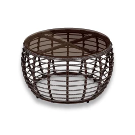 Стол ЛОТУС D780 Шоколад металлик искусственный ротанг