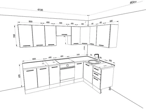 Кухня Оптима Комплектация 4