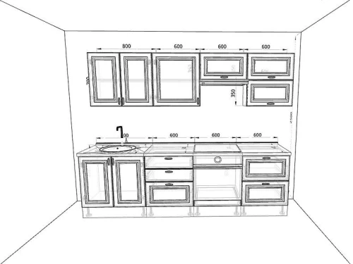 Кухня Ева Комплектация 8