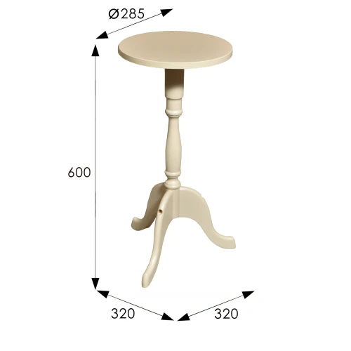 Подставка под цветы напольная П2 слоновая кость