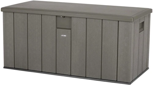 Сундук пластиковый WoodLook, 570 л, серый