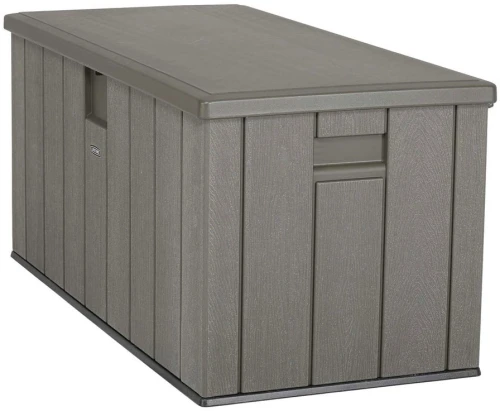 Сундук пластиковый WoodLook, 570 л, серый