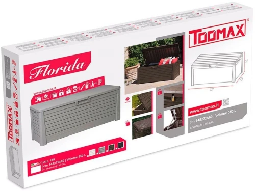 Сундук Toomax FLORIDA 550 л Серый