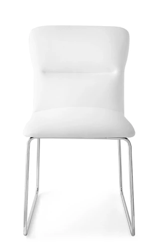 Стул FRIDA CB/1806-SK  MT.P77 CHROMED/  SKUBA S92 OPTIC WHITE