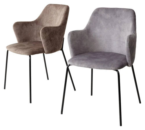 Стул AMARETTO VBP208 античный серо-бежевый/ черный каркас, М-City