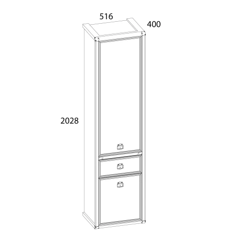 Шкаф 2D1S, MAGELLAN, цвет Сосна винтаж