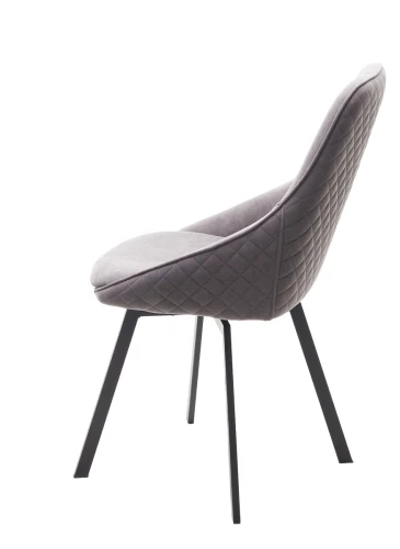 Стул CASA, 360 град. поворот. B28 Темно-серый, велюр / черный каркас, М-City