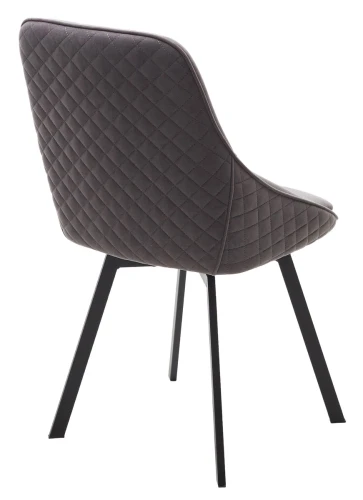 Стул CASA, 360 град. поворот. B28 Темно-серый, велюр / черный каркас, М-City